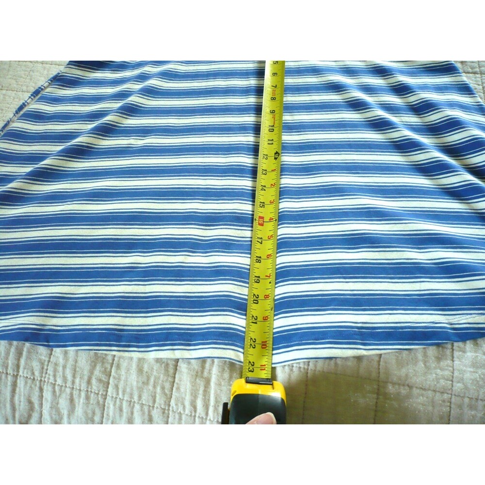 Talbots Faux Wrap Dress Women Sz XL Striped Jersey Knit Sleeveless Comfortable - Picture 10 of 10